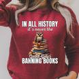 Its Never The Good Guys Banning Books Banned Lover Owl Raglan Sleeve Sweatshirt Heather Dust