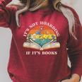 It's Not Hoarding If It's Books Bookworm Readers Book Lover Raglan Sleeve Sweatshirt Heather Dust