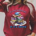 IT'S NOT HOARDING IF IT'S BOOKS FUN BOOK LOVER Raglan Sleeve Sweatshirt Heather Dust IT'S NOT HOARDING IF IT'S BOOKS FUN BOOK LOVER Raglan Sleeve Sweatshirt Heather Dust