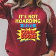 It's Not Hoarding If It's Comic Books Comic Book Reader Raglan Sleeve Sweatshirt Heather Dust