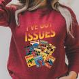 I'Ve Got Issues Comic Book Collecting Comfort Colors Crop Top Raglan Sleeve Sweatshirt Heather Dust