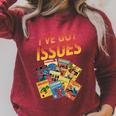I'Ve Got Issues Comic Book Collecting Premium Tri-Blend Raglan Sleeve Sweatshirt Heather Dust