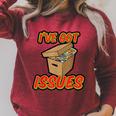I'Ve Got Issues Comic Collector Comic Books Hobby Raglan Sleeve Sweatshirt Heather Dust