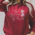 Jane Austen Book Club Vintage Literary Mr Darcy Fans Raglan Sleeve Sweatshirt Heather Dust