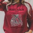 Jane Austen Persuasion Book Cover Classic Literature Raglan Sleeve Sweatshirt Heather Dust