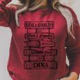 Jane Austen Pride And Prejudice & Mr Darcy Book Stack Fans Raglan Sleeve Sweatshirt Heather Dust