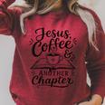 Jesus Coffee Another Chapter Christian Books Faith Raglan Sleeve Sweatshirt Heather Dust