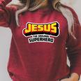 Jesus The Original Superhero Comic Book Christian Faith Raglan Sleeve Sweatshirt Heather Dust Jesus The Original Superhero Comic Book Christian Faith Raglan Sleeve Sweatshirt Heather Dust