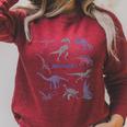 Jurassic World Dinosaurs Textbook Page Raglan Sleeve Sweatshirt Heather Dust
