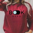 Just A Book Nerd Men Women Children Raglan Sleeve Sweatshirt Heather Dust