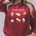 Just Bookworm Things Nerd Reading Book Tortoise Turtle Books Raglan Sleeve Sweatshirt Heather Dust