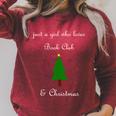 Just A Girl Who Loves Book Club And Christmas Reading Xmas Raglan Sleeve Sweatshirt Heather Dust Just A Girl Who Loves Book Club And Christmas Reading Xmas Raglan Sleeve Sweatshirt Heather Dust