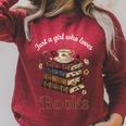 Just a Girl Who Loves Books Aesthetic Bookworm Library Art Raglan Sleeve Sweatshirt Heather Dust Just a Girl Who Loves Books Aesthetic Bookworm Library Art Raglan Sleeve Sweatshirt Heather Dust