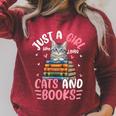 Just A Girl Who Loves Books And Cats Cat Reading Girls Raglan Sleeve Sweatshirt Heather Dust Just A Girl Who Loves Books And Cats Cat Reading Girls Raglan Sleeve Sweatshirt Heather Dust