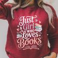 Just a Girl Who Loves Books Cute Bookish Reading Lover Raglan Sleeve Sweatshirt Heather Dust Just a Girl Who Loves Books Cute Bookish Reading Lover Raglan Sleeve Sweatshirt Heather Dust