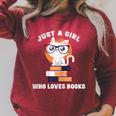 Just A Girl Who Loves Books Fun Nerd Cat Book Reading Shirt Raglan Sleeve Sweatshirt Heather Dust Just A Girl Who Loves Books Fun Nerd Cat Book Reading Shirt Raglan Sleeve Sweatshirt Heather Dust