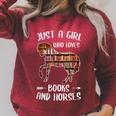 Just A Girl Who Loves Books And Horses Reading Raglan Sleeve Sweatshirt Heather Dust