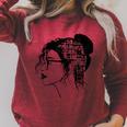 Just A Girl Who Loves Books Lady Library Women Raglan Sleeve Sweatshirt Heather Dust