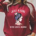 Just A Girl Who Loves Books Reading One More Chapter Raglan Sleeve Sweatshirt Heather Dust