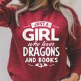 Just a Girl Who Loves Dragons & Books Book Lover Women Nerd Raglan Sleeve Sweatshirt Heather Dust Just a Girl Who Loves Dragons & Books Book Lover Women Nerd Raglan Sleeve Sweatshirt Heather Dust