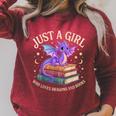 Just A Girl Who Loves Dragons And Books Cute Fantasy Raglan Sleeve Sweatshirt Heather Dust Just A Girl Who Loves Dragons And Books Cute Fantasy Raglan Sleeve Sweatshirt Heather Dust