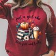 Just a Girl Who Loves Fall And Books Pumpkin Spice Autumn Raglan Sleeve Sweatshirt Heather Dust Just a Girl Who Loves Fall And Books Pumpkin Spice Autumn Raglan Sleeve Sweatshirt Heather Dust