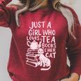Just A Girl Who Loves Tea Books & Her Cat Cute Tea Drinker Raglan Sleeve Sweatshirt Heather Dust Just A Girl Who Loves Tea Books & Her Cat Cute Tea Drinker Raglan Sleeve Sweatshirt Heather Dust