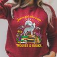 Just A Girl Who Loves Wolves And Books Howling Wolf Moon Raglan Sleeve Sweatshirt Heather Dust Just A Girl Who Loves Wolves And Books Howling Wolf Moon Raglan Sleeve Sweatshirt Heather Dust