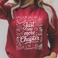 Just One More Chapter Book Lover Quote Raglan Sleeve Sweatshirt Heather Dust
