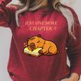 Just One More Chapter Capybara With Book Raglan Sleeve Sweatshirt Heather Dust Just One More Chapter Capybara With Book Raglan Sleeve Sweatshirt Heather Dust