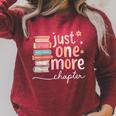Just One More Chapter Pastel Book Lover Cute Adorable Raglan Sleeve Sweatshirt Heather Dust