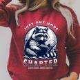 Just One More Chapter Raccoon Book Lover Raglan Sleeve Sweatshirt Heather Dust