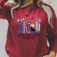 Just One More Chapter Romantasy Book Dragon Bookworm Bookish Raglan Sleeve Sweatshirt Heather Dust