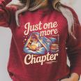 Just One More Chapter Vintage Book Lover Premium Tri-Blend Raglan Sleeve Sweatshirt Heather Dust