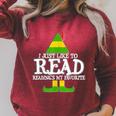 I Just Like To Read READING ELF Book Love Christmas Holiday Raglan Sleeve Sweatshirt Heather Dust I Just Like To Read READING ELF Book Love Christmas Holiday Raglan Sleeve Sweatshirt Heather Dust