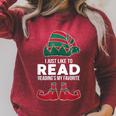 I Just Like To Read Reading's My Favorite Xmas Book Club Fan Raglan Sleeve Sweatshirt Heather Dust I Just Like To Read Reading's My Favorite Xmas Book Club Fan Raglan Sleeve Sweatshirt Heather Dust
