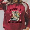 I Just Really Like Cats And Books Cat Watercolor Raglan Sleeve Sweatshirt Heather Dust I Just Really Like Cats And Books Cat Watercolor Raglan Sleeve Sweatshirt Heather Dust