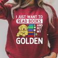 I Just Want To Read Books Golden Retriever Dog Men Women Kids Raglan Sleeve Sweatshirt Heather Dust I Just Want To Read Books Golden Retriever Dog Men Women Kids Raglan Sleeve Sweatshirt Heather Dust