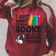 I Just Want To Read Books And Pet My Boston Terrier Raglan Sleeve Sweatshirt Heather Dust