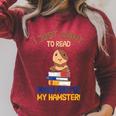 I Just Want To Read Books And Pet My Hamster Raglan Sleeve Sweatshirt Heather Dust