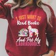 I Just Want To Read Books And Pet My Labradoodle Raglan Sleeve Sweatshirt Heather Dust