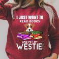I Just Want To Read Books And Pet My Westies Raglan Sleeve Sweatshirt Heather Dust