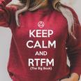 'Keep Calm & RTFM Read The Big Book' AA T-Shirt Raglan Sleeve Sweatshirt Heather Dust