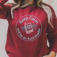 Keep Calm And Be An Avid Reader Books Premium Tri-Blend Raglan Sleeve Sweatshirt Heather Dust