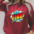 Kids Boys Finn Name Comic Book Superhero Raglan Sleeve Sweatshirt Heather Dust Kids Boys Finn Name Comic Book Superhero Raglan Sleeve Sweatshirt Heather Dust