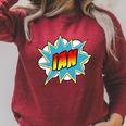 Kids Boys Ian Comic Book Superhero Name Raglan Sleeve Sweatshirt Heather Dust