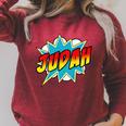 Kids Boys Judah Comic Book Superhero Name Raglan Sleeve Sweatshirt Heather Dust