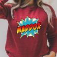 Kids Boys Maddox Name Comic Book Superhero Raglan Sleeve Sweatshirt Heather Dust