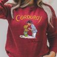 Kids Corduroy Illustrated Cover Kids Book Raglan Sleeve Sweatshirt Heather Dust