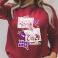 Kids DOAWK Purple Loded Diper Collage Book Series Raglan Sleeve Sweatshirt Heather Dust